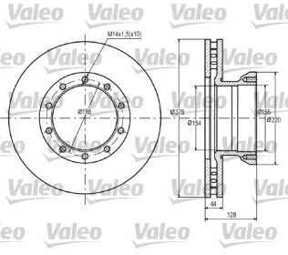 Тормозной диск VALEO 187066