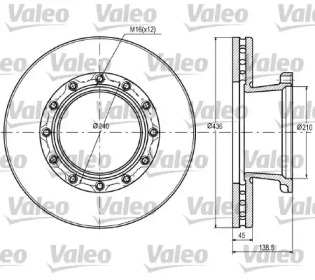 Тормозной диск VALEO 187069