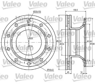 Тормозной диск VALEO 187071