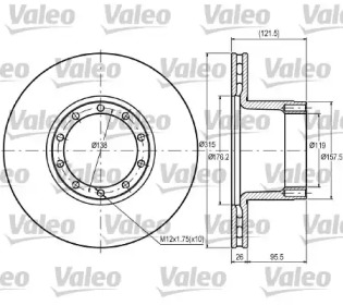 Тормозной диск VALEO 187078