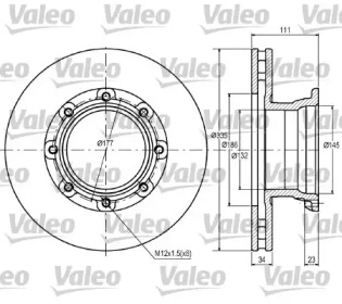 Тормозной диск VALEO 187082