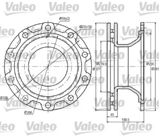 Тормозной диск VALEO 187086