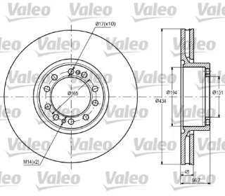 Тормозной диск VALEO 187087