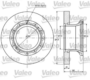 Тормозной диск VALEO 187088