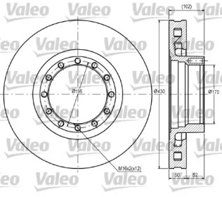 Тормозной диск VALEO 187089