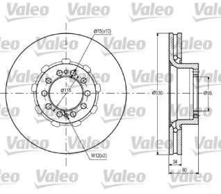 Тормозной диск VALEO 187090