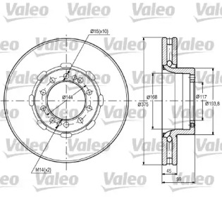 Тормозной диск VALEO 187093