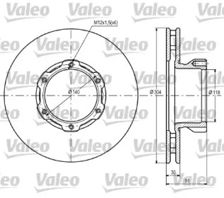 Тормозной диск VALEO 187105