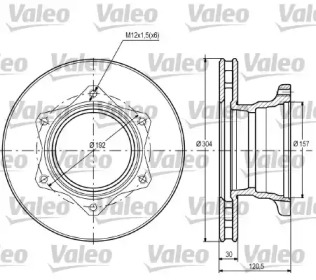 Тормозной диск VALEO 187106