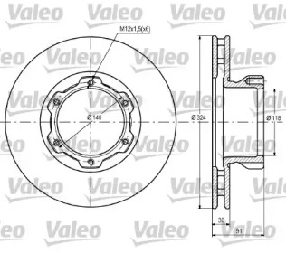 Тормозной диск VALEO 187108