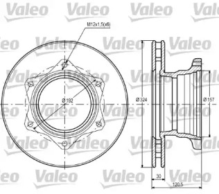 Тормозной диск VALEO 187109