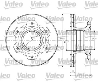 Тормозной диск VALEO 187110