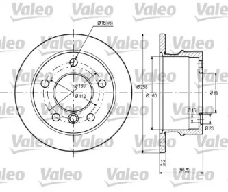 Тормозной диск VALEO 187111