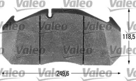 Комплект тормозных колодок VALEO 541698