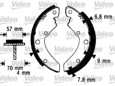 Комлект тормозных накладок VALEO 562986