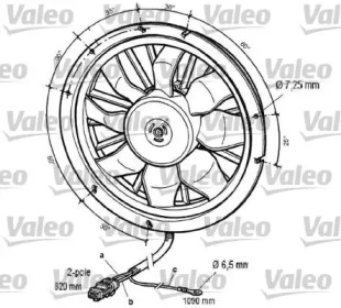 Вентилятор, охлаждение двигателя VALEO 696060