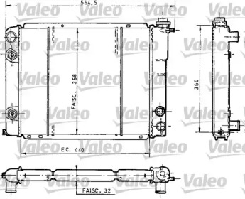 Радиатор, охлаждение двигателя VALEO 730035