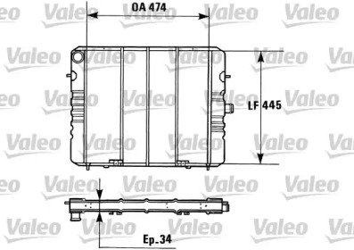 Радиатор, охлаждение двигателя VALEO 730161