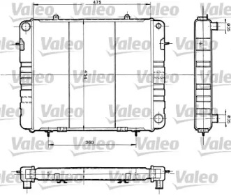 Радиатор, охлаждение двигателя VALEO 730165