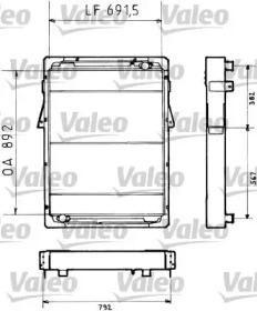 Радиатор, охлаждение двигателя VALEO 730358