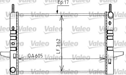 Радиатор, охлаждение двигателя VALEO 730590