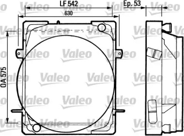 Радиатор, охлаждение двигателя VALEO 730679