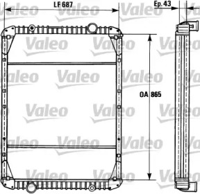 Радиатор, охлаждение двигателя VALEO 730748