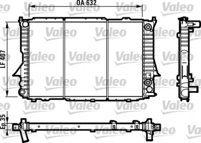 Радиатор, охлаждение двигателя VALEO 731549