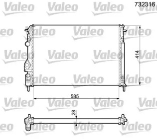 Теплообменник VALEO 732316