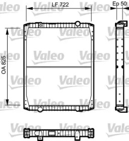 Радиатор, охлаждение двигателя VALEO 732333