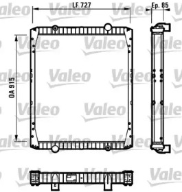 Радиатор, охлаждение двигателя VALEO 732337