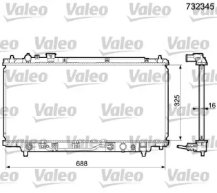 Теплообменник VALEO 732345