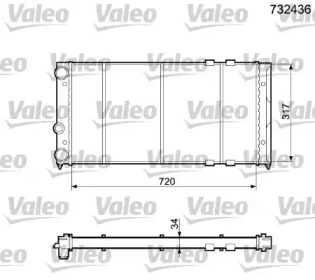 Теплообменник VALEO 732436