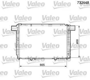 Радиатор, охлаждение двигателя VALEO 732448