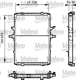 Радиатор, охлаждение двигателя VALEO 732572