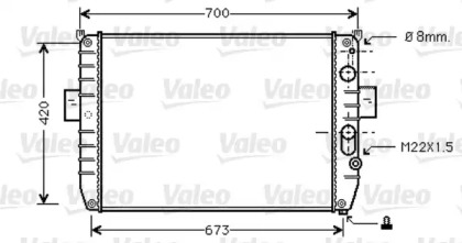 Радиатор, охлаждение двигателя VALEO 733409