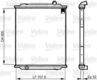 Радиатор, охлаждение двигателя VALEO 733517