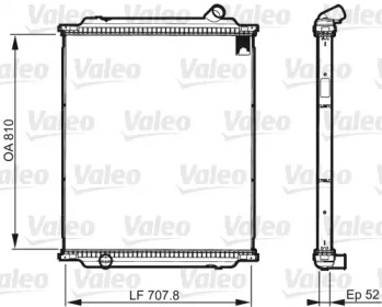 Радиатор, охлаждение двигателя VALEO 733518