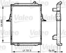 Радиатор, охлаждение двигателя VALEO 733536