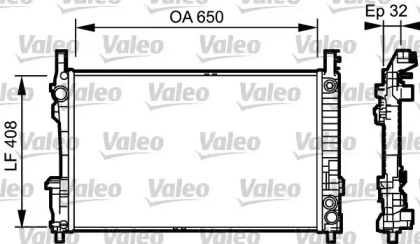 Радиатор, охлаждение двигателя VALEO 734379