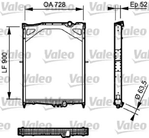 Радиатор, охлаждение двигателя VALEO 735018