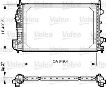 Радиатор, охлаждение двигателя VALEO 735129