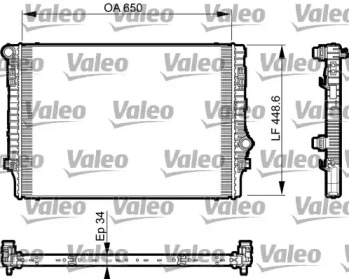 Радиатор, охлаждение двигателя VALEO 735548