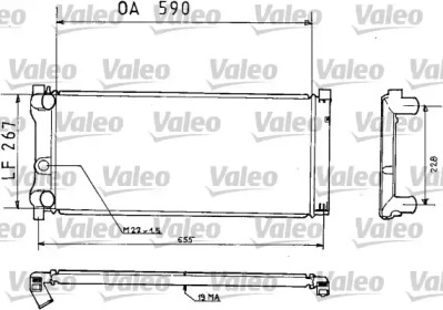 Радиатор, охлаждение двигателя VALEO 810925