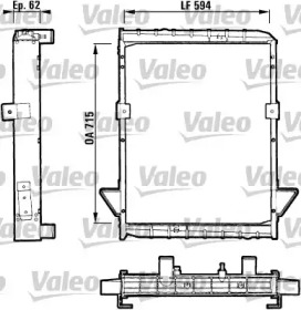 Радиатор, охлаждение двигателя VALEO 811060