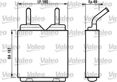 Теплообменник, отопление салона VALEO 812150