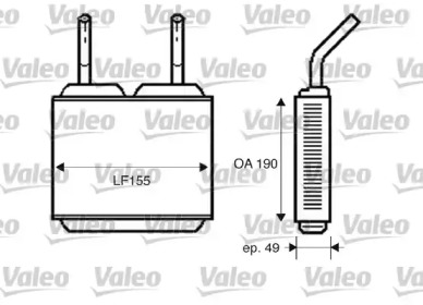 Теплообменник, отопление салона VALEO 812244