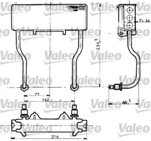 масляный радиатор, двигательное масло VALEO 816597