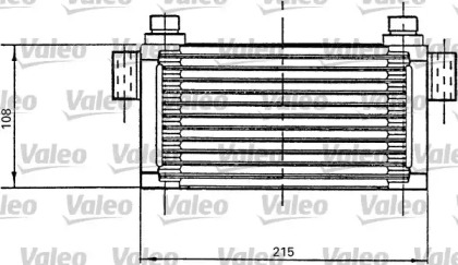 масляный радиатор, двигательное масло VALEO 816670