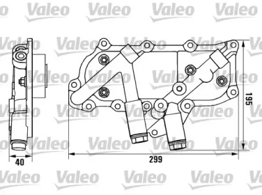 масляный радиатор, двигательное масло VALEO 817004